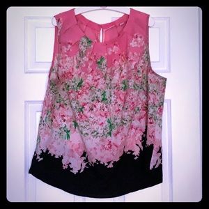 New York & Company Floral Shell Flowy Top